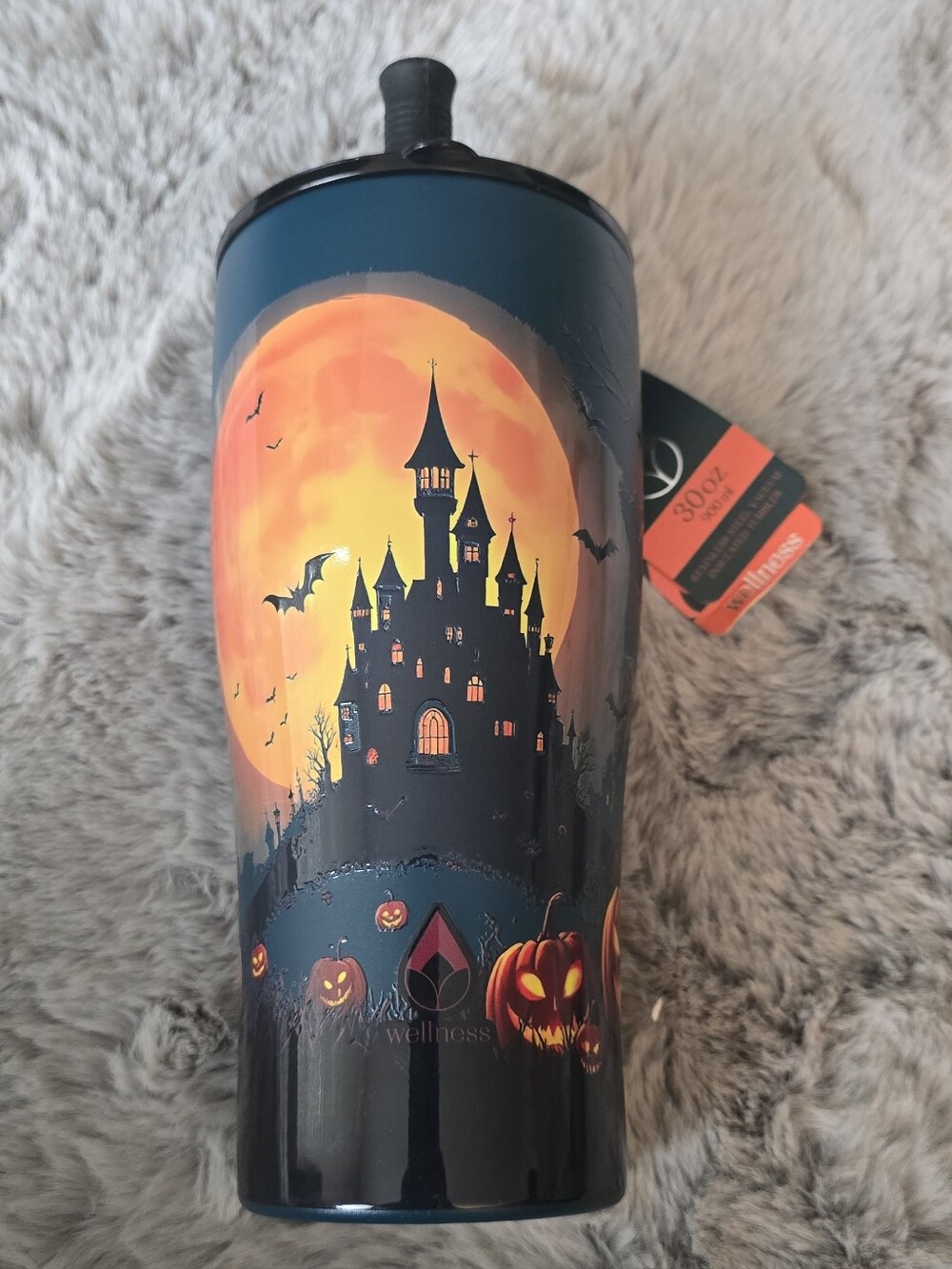 Wellness Halloween Insulated Tumbler Cup 30oz Haunted House TikTok Viral NWT